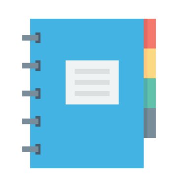 Defter renkli vektör simgesi