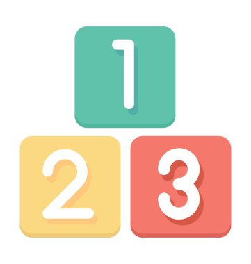 blok renkli vektör simgesi