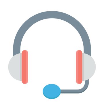 Kulaklık renkli vektör simgesi