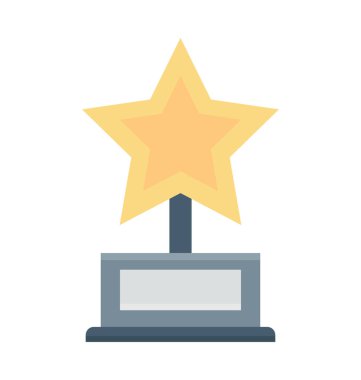 Yıldız Trophy renkli vektör simgesi