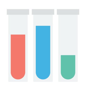 Test tüpleri renkli vektör simgesi