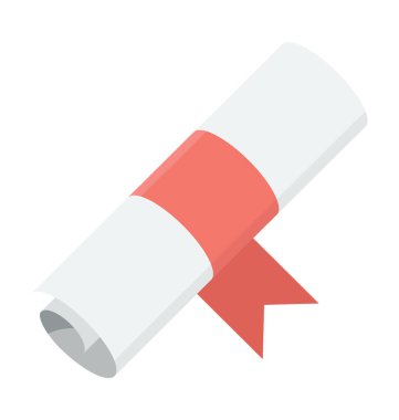 Derecesi renkli vektör simgesi