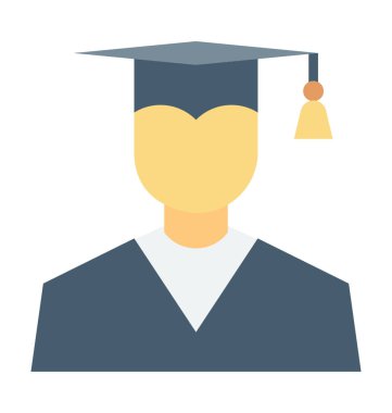 Lisansüstü renkli vektör simgesi