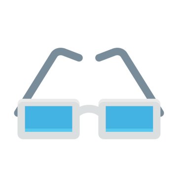 Gözlük renkli vektör simgesi