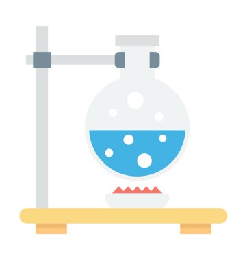 Laboratuvar Deney renkli vektör simgesi