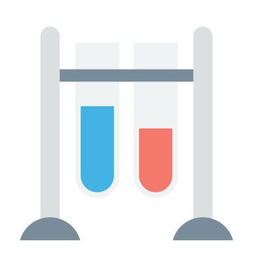 Test tüpleri renkli vektör simgesi