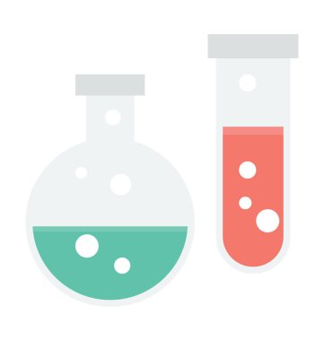 Test tüpleri renkli vektör simgesi