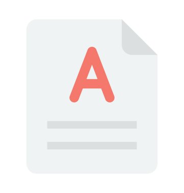 Sayfa renkli vektör simgesi