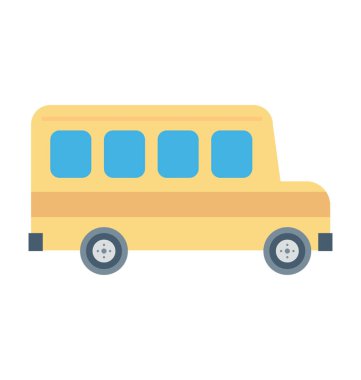 Otobüs renkli vektör simgesi