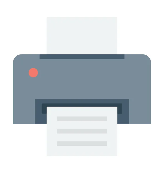 Ícone Vetor Colorido Impressora — Vetor de Stock