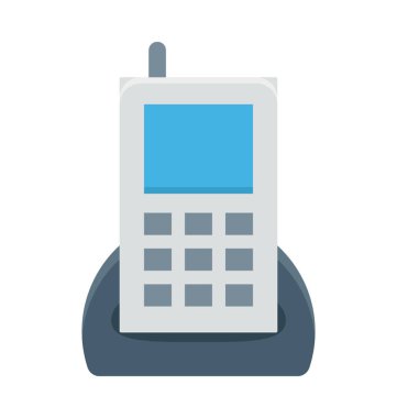 Telsiz telefon renkli vektör simgesi