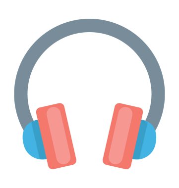 Kulaklık renkli vektör simgesi