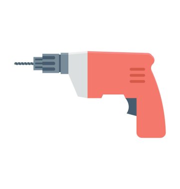 Matkap makine renkli vektör simgesi