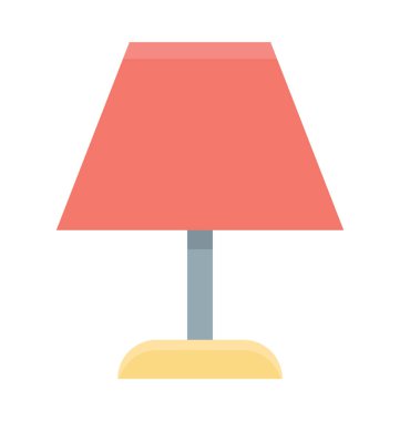 Masa lambası renkli vektör simgesi