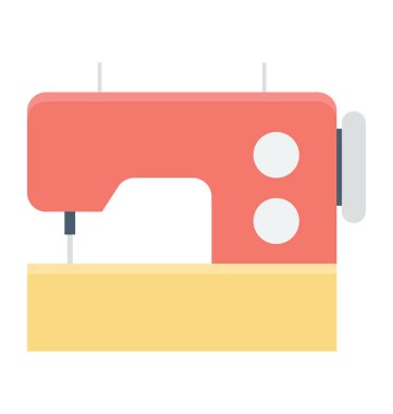 Dikiş makinesi renkli vektör simgesi