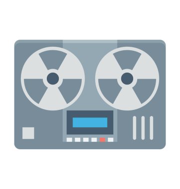 Kaset çalar renkli vektör simgesi