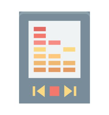 Müzik bas renkli vektör simgesi