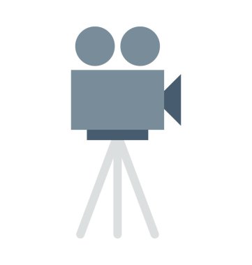 Film kamera renkli vektör simgesi