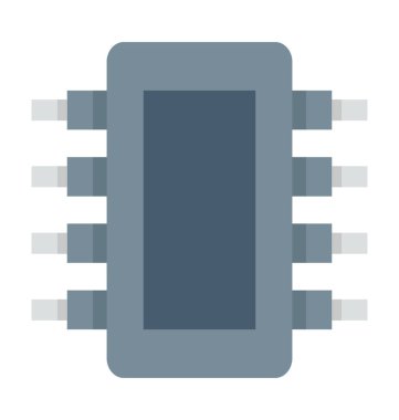 entegre devre renkli vektör simgesi