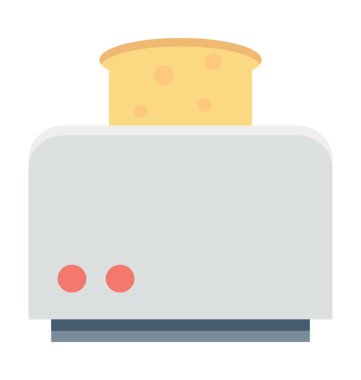 Ekmek kızartma makinesi renkli vektör simgesi