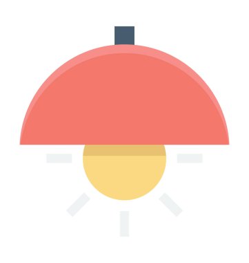 Ampul renkli vektör simgesi