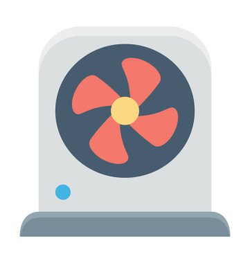 Bilgisayar Fan renkli vektör simgesi