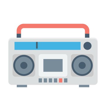 Boombox renkli vektör simgesi
