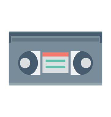 Kaset renkli vektör simgesi