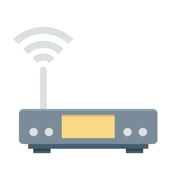 Wifi Router Εγχρώμων Διανυσματικών Εικονίδιο — Διανυσματικό Αρχείο