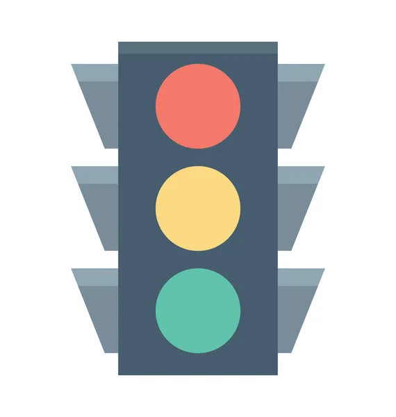 Trafik Işıkları Renkli Vektör Simgesi — Stok Vektör