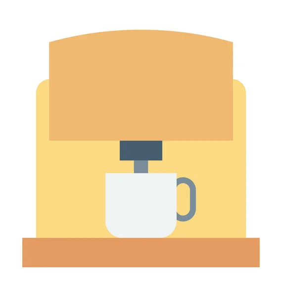 Koffie Theevoorzieningen Gekleurde Vector Icon — Stockvector