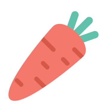 Havuç renkli vektör simgesi