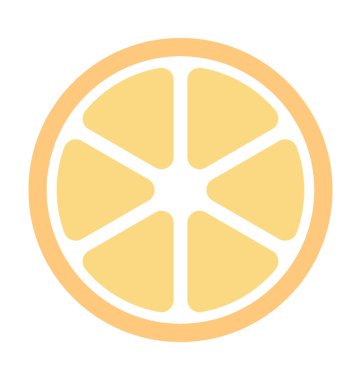 Limon dilimi renkli vektör simgesi