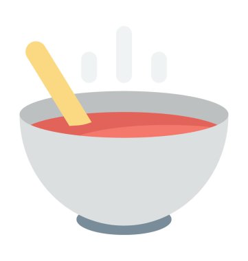 Çorbası renkli vektör simgesi
