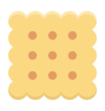 Bisküvi renkli vektör simgesi