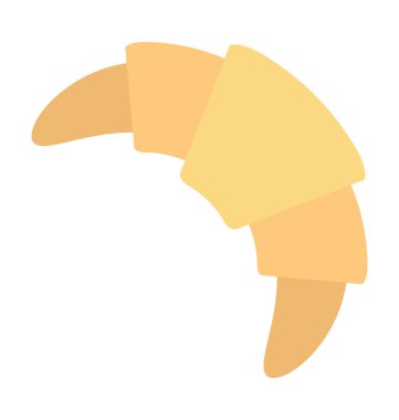 Kruvasan renkli vektör simgesi