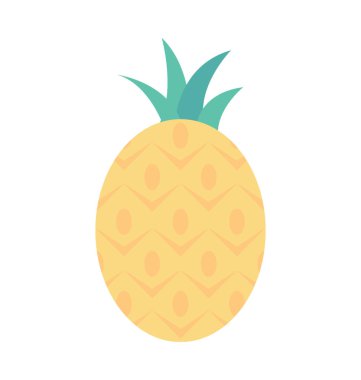 Ananas renkli vektör simgesi