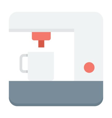 Kahve makinesi renkli vektör simgesi