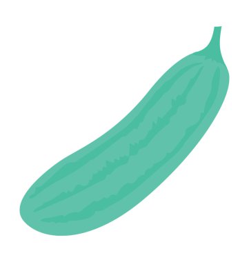 Salatalık renkli vektör simgesi