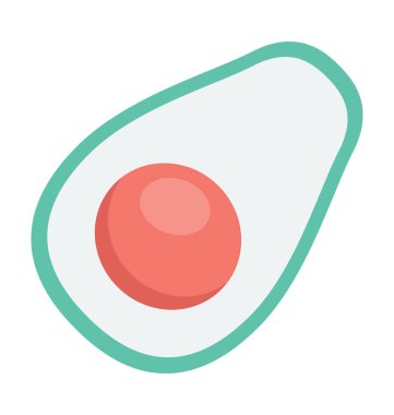 Avokado renkli vektör simgesi