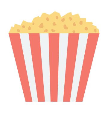 Patlamış mısır renkli vektör simgesi