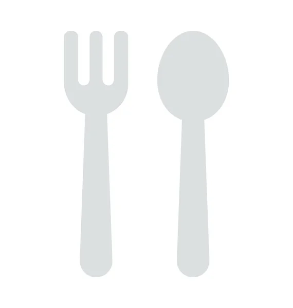 Cutlery Colored Vector Icon — Vector de stoc