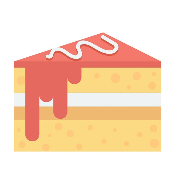 Dessert Gekleurde Vector Icon — Stockvector