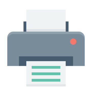 Yazıcı renkli vektör simgesi