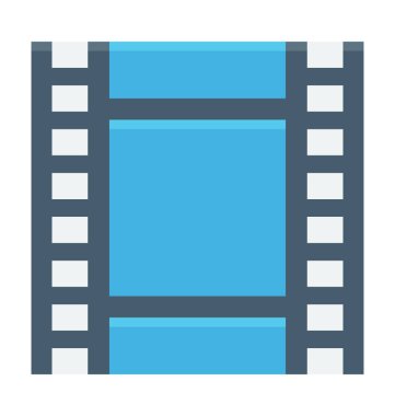 Film şeridi renkli vektör simgesi