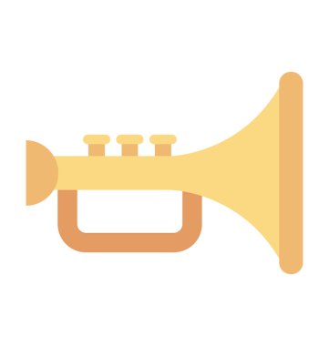 Trompet renkli vektör simgesi