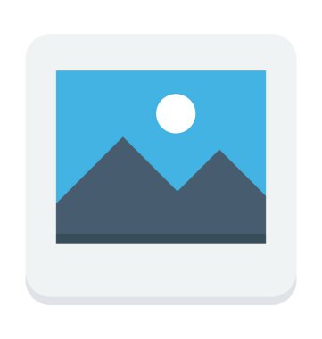 Fotoğraf renkli vektör simgesi