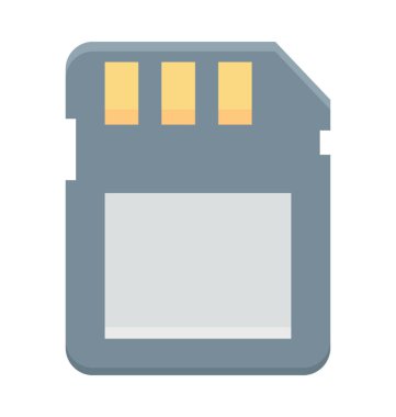 Hafıza kartı renkli vektör simgesine