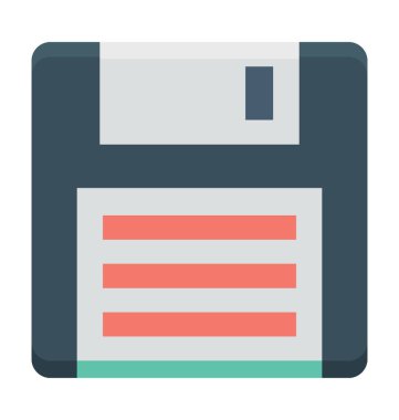 disket renkli vektör simgesi