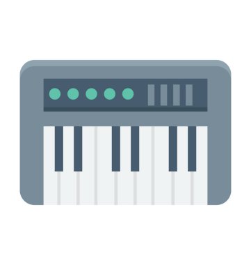 Piyano Klavye renkli vektör simgesi